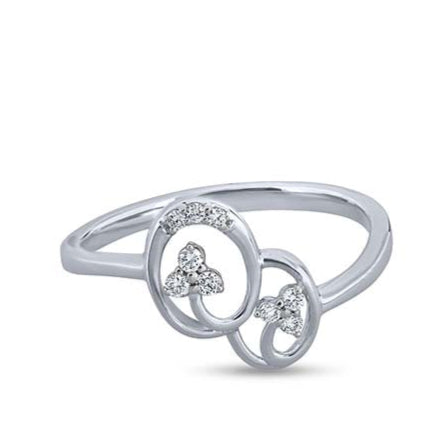 Ethereal Twin Tri-Petal Ensemble Ring