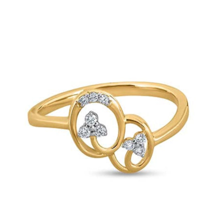 Ethereal Twin Tri-Petal Ensemble Ring