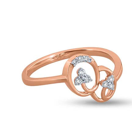 Ethereal Twin Tri-Petal Ensemble Ring