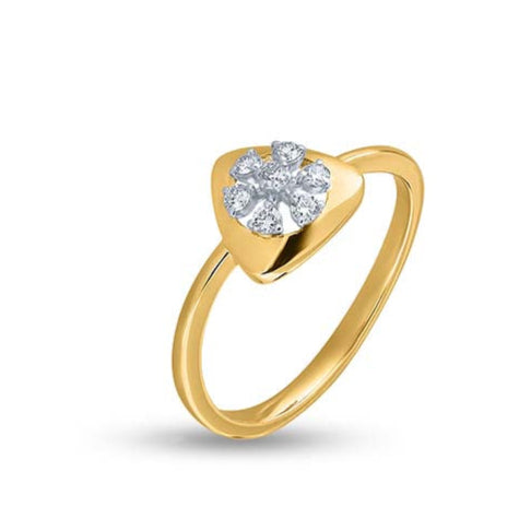 Floral Triad Whispers Ring