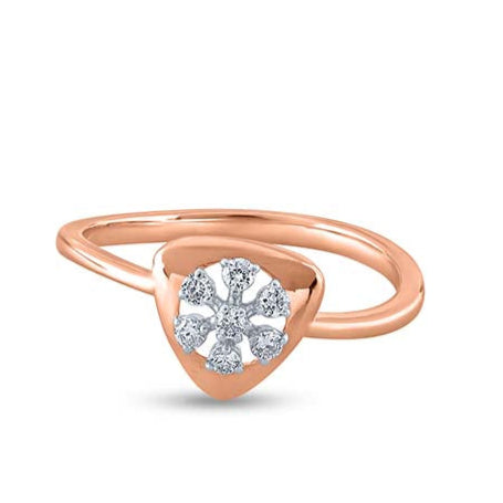 Floral Triad Whispers Ring