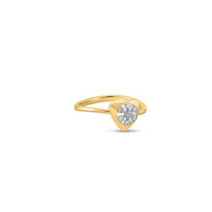 Floral Triad Whispers Ring