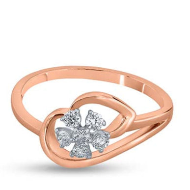 Petal-Cradled Floral Radiance Ring