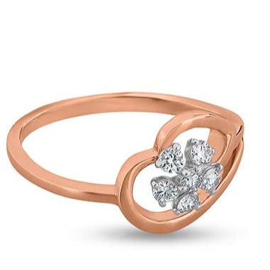 Petal-Cradled Floral Radiance Ring