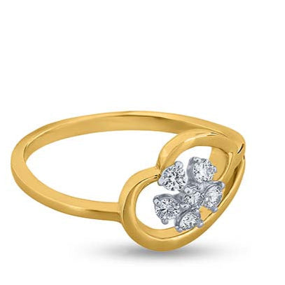 Petal-Cradled Floral Radiance Ring