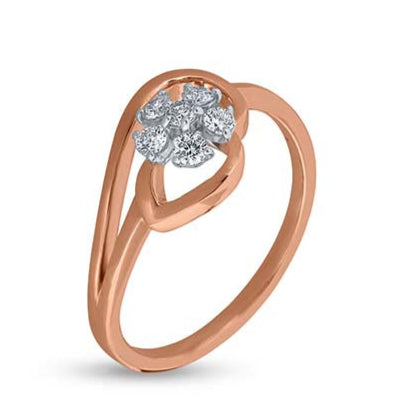 Petal-Cradled Floral Radiance Ring