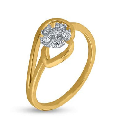 Petal-Cradled Floral Radiance Ring