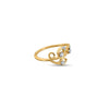 Whimsical Lotus Trifecta Ring