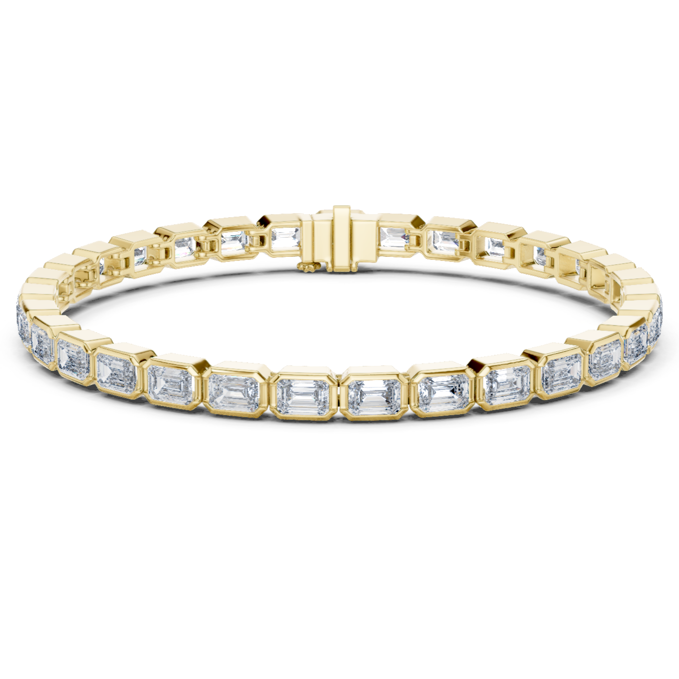 Regal Emerald-Cut Diamond Bracelet