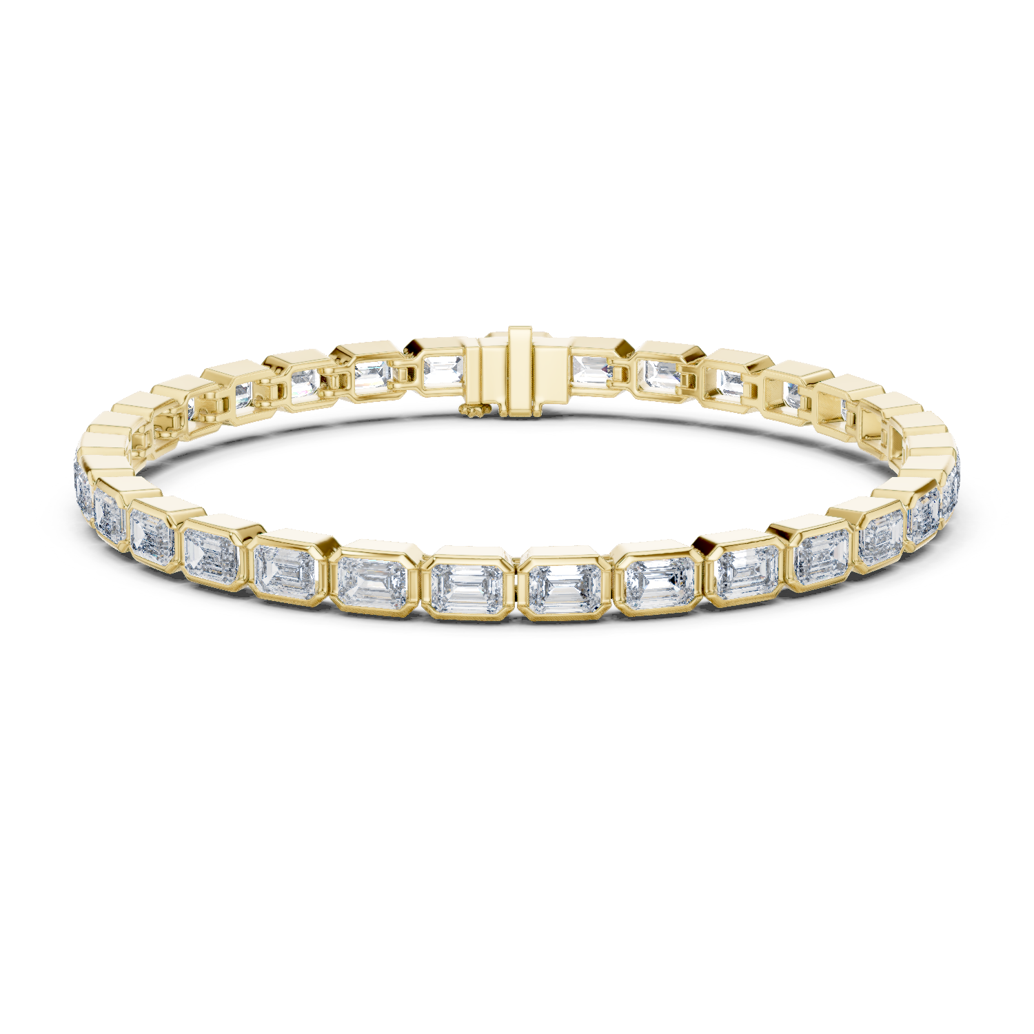 Regal Emerald-Cut Diamond Bracelet