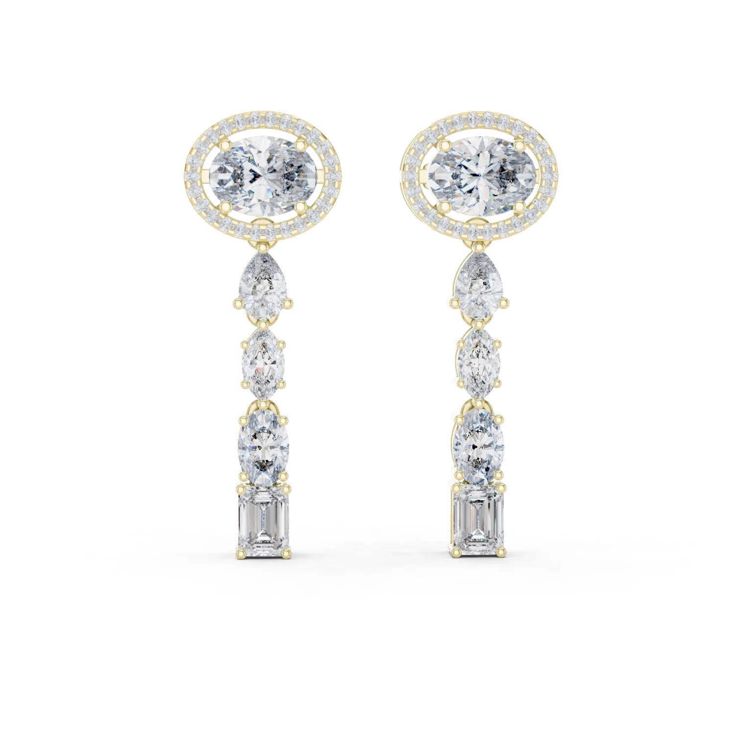 Oval Radiance Diamond Drops