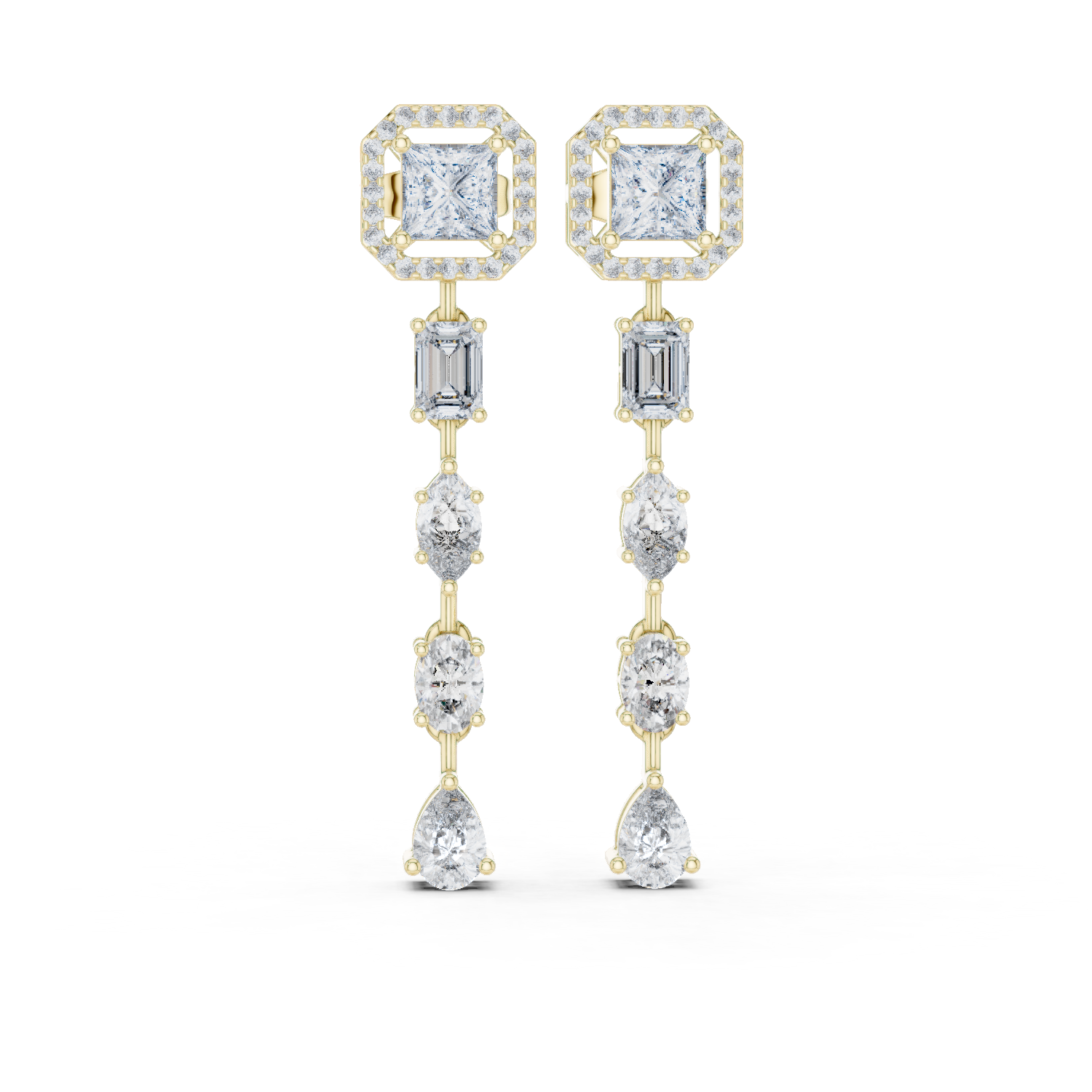 Radiant Grace Mixed-Cut Danglers