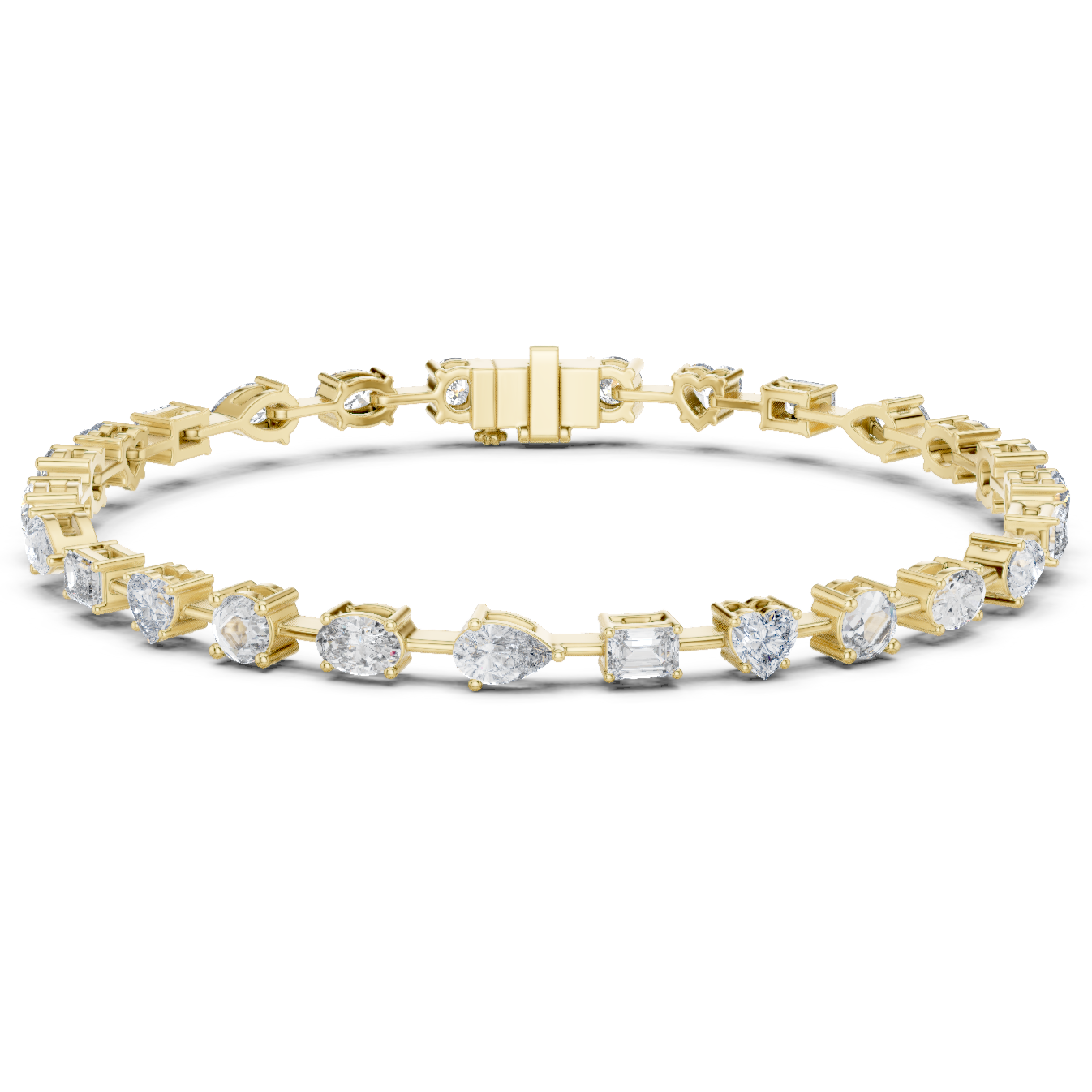 Multi-Cut Diamond Tennis Bracelet