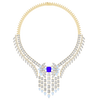 Regal Blue Gemstone and Diamond Statement Necklace