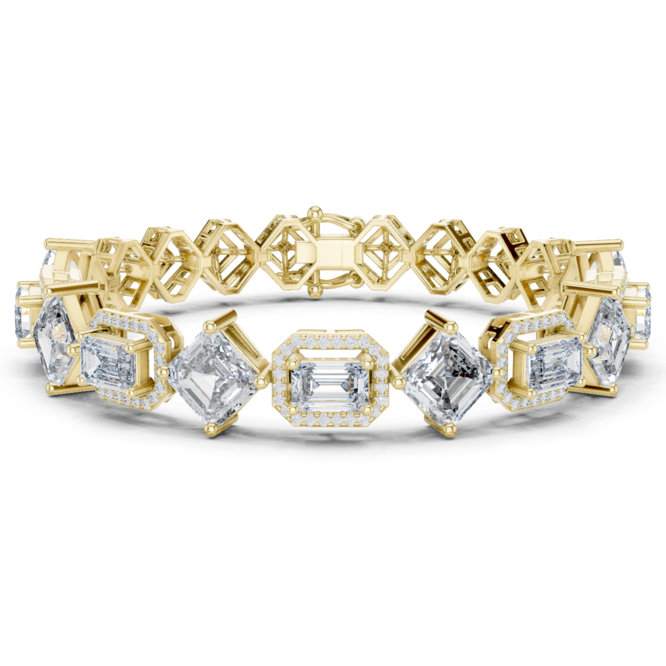 Geometric Elegance Diamond Bracelet