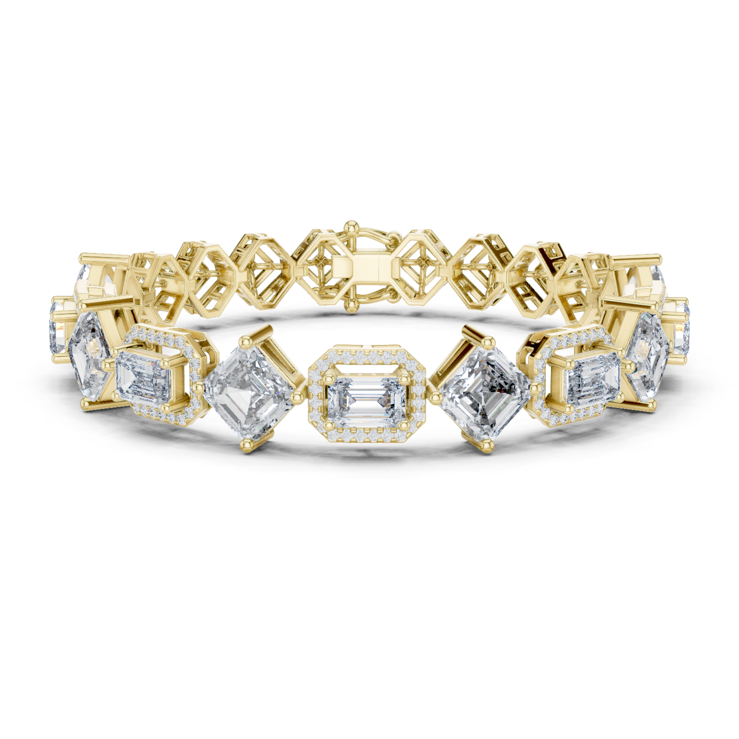 Geometric Elegance Diamond Bracelet