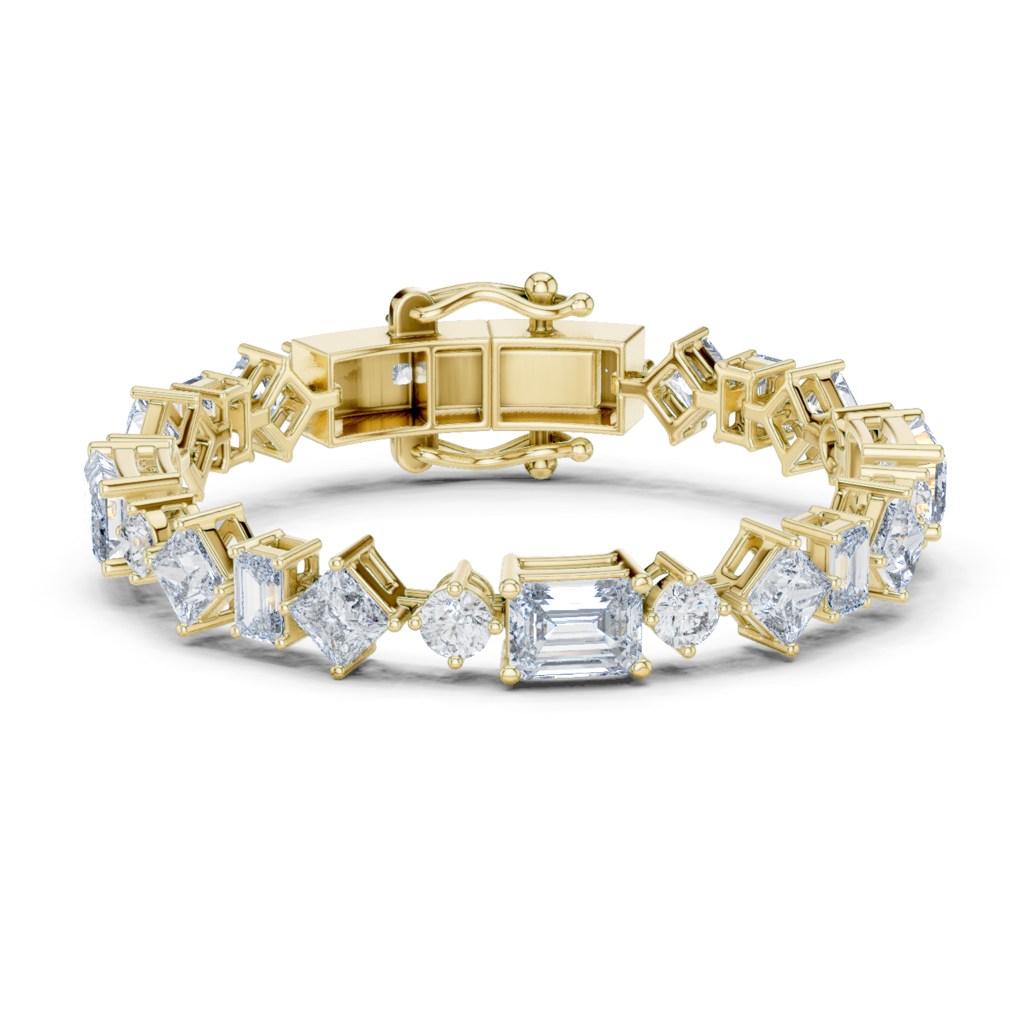 Refined with Emerald, Asscher, and Round Cut Diamonds
