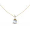 Classic Rose Gold Solitaire Diamond Pendant Necklace