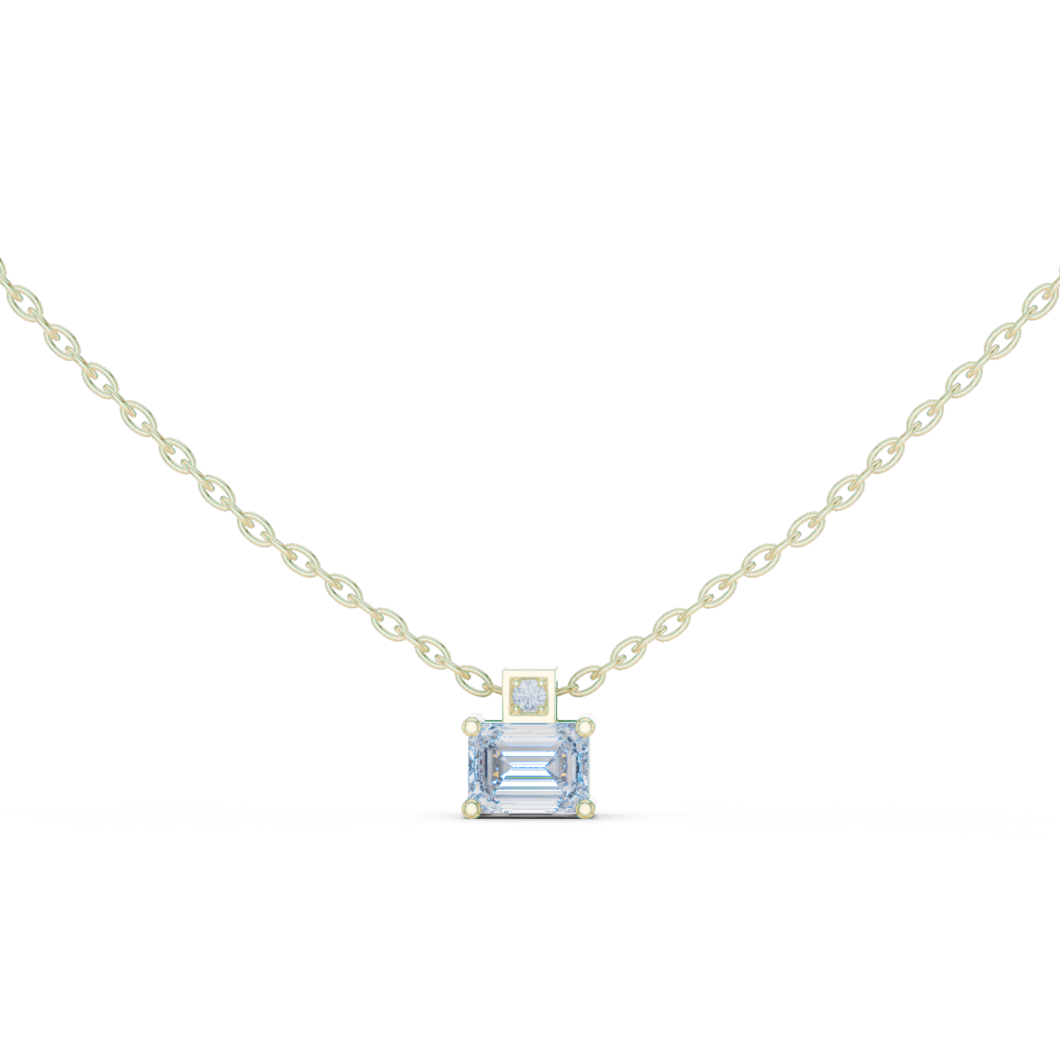 Architectural Sparkle: Dual-Cut Diamond Pendant