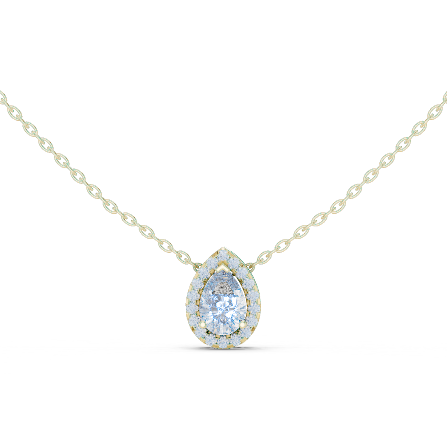 Sparkling Teardrop Diamond Pendant