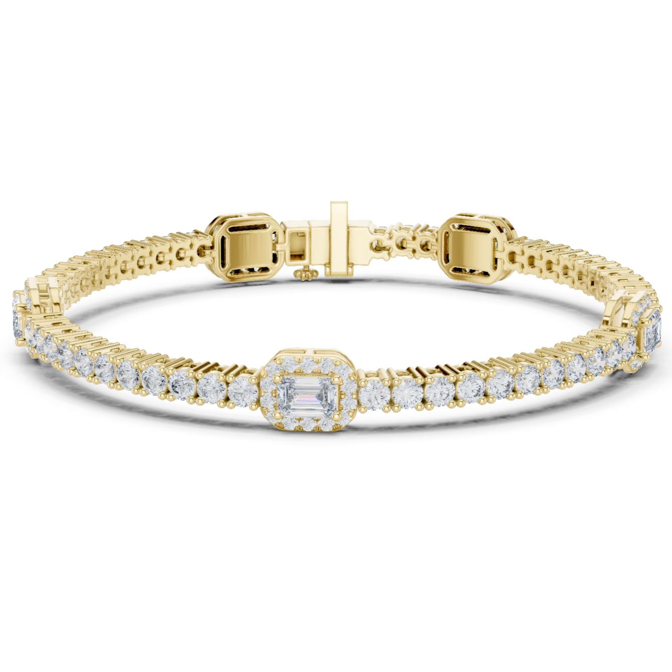 Radiant Rose Gold Diamond Bracelet