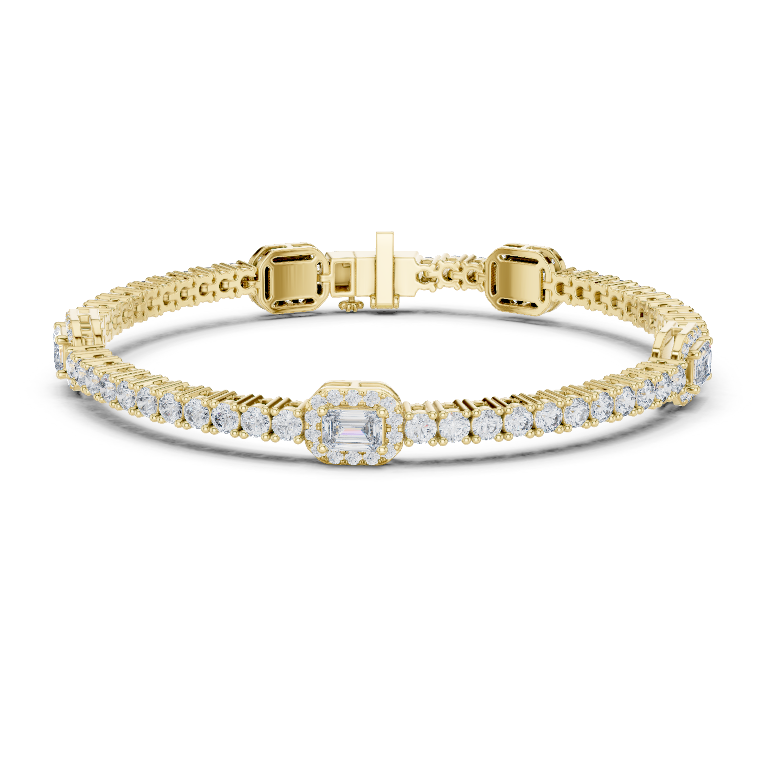 Radiant Rose Gold Diamond Bracelet