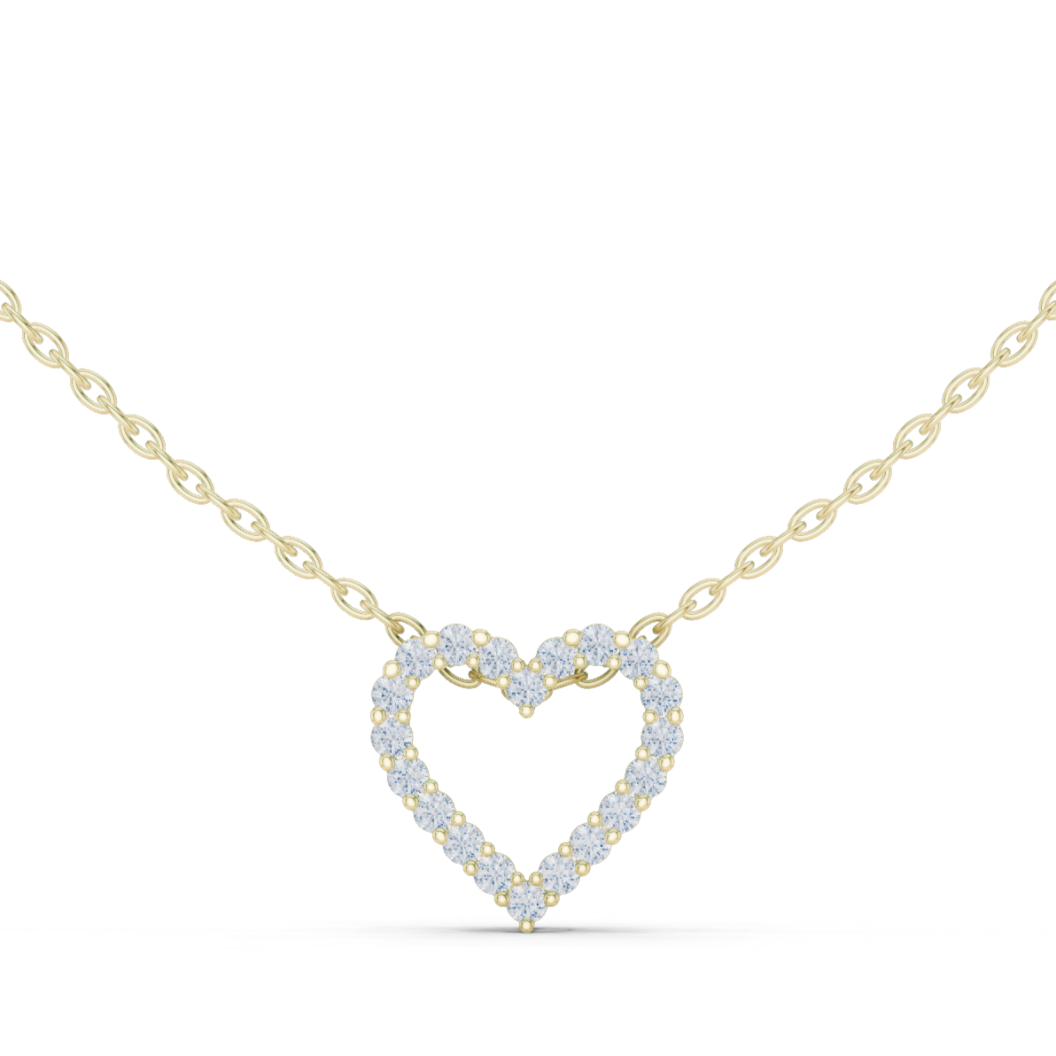 Diamond Heart-Shaped Pendant Necklace