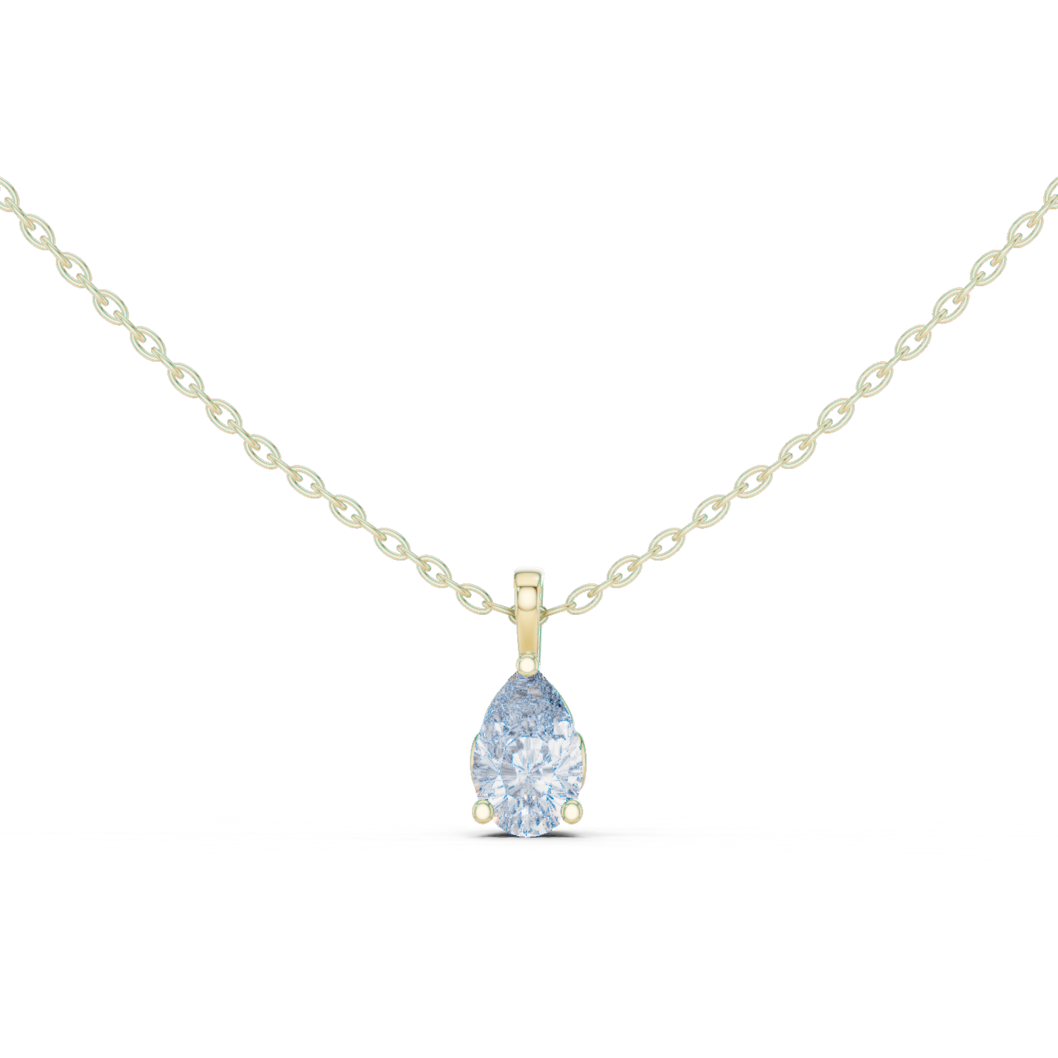 Pendant with Pear-Shaped Diamond