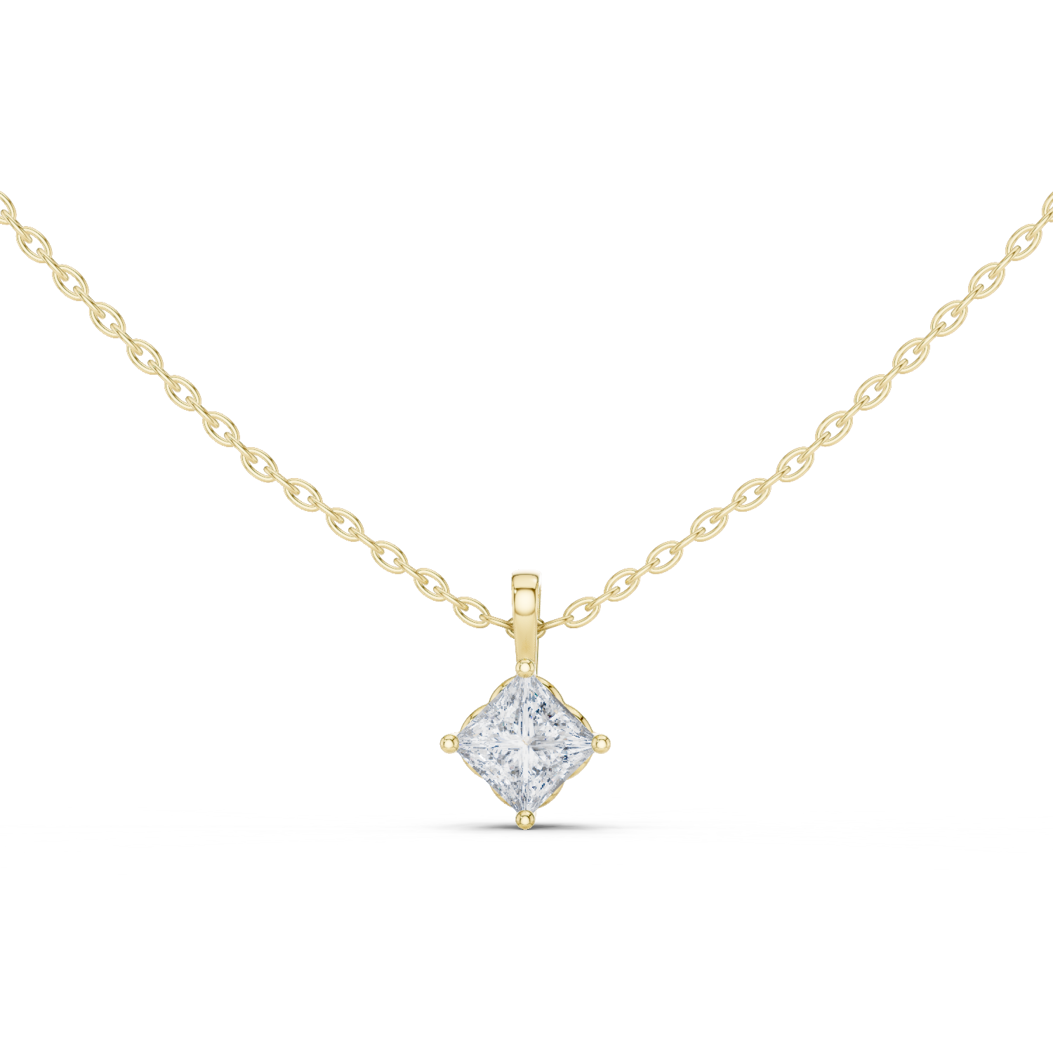 Princess-Cut Diamond Pendant