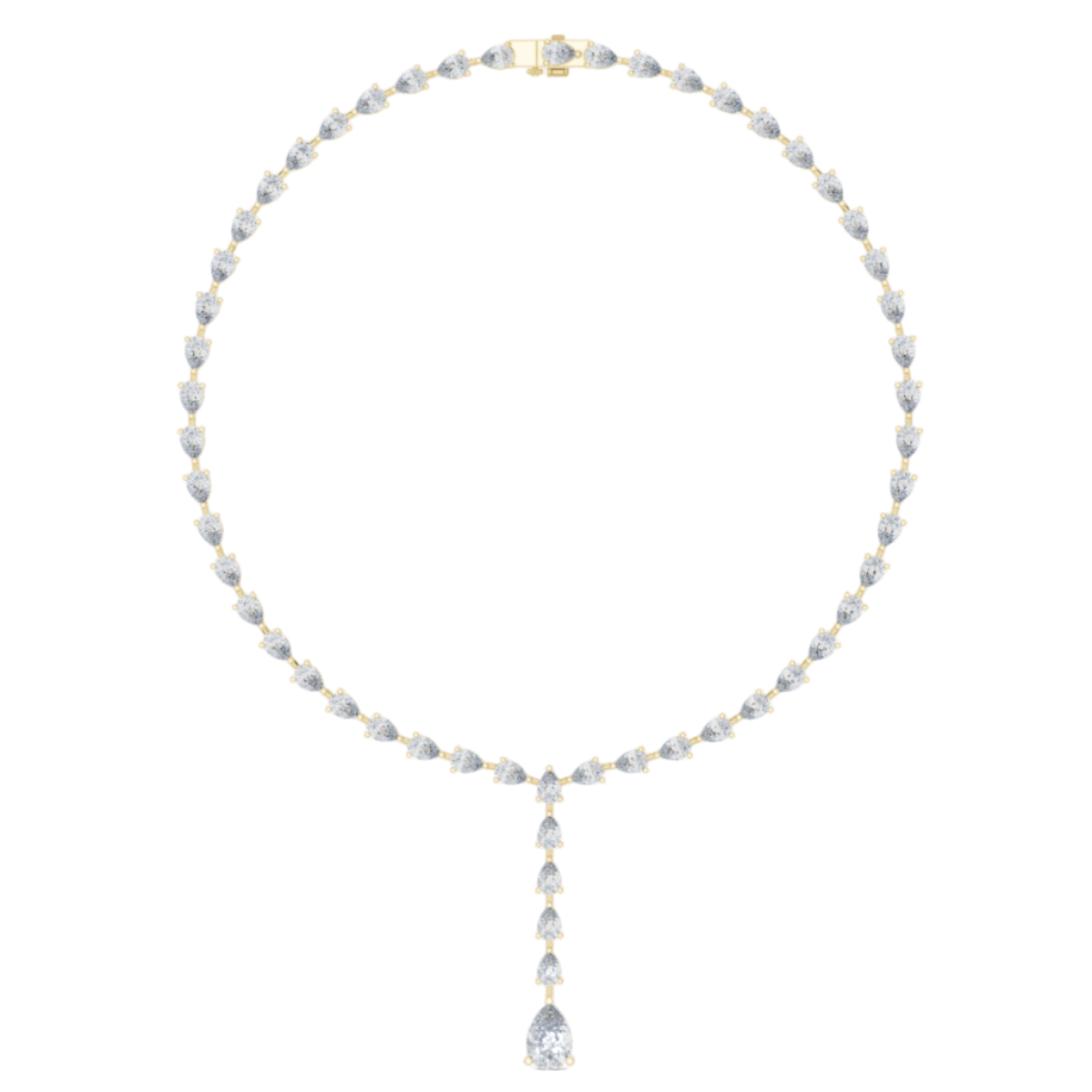 Teardrop Elegance Lariat Necklace