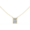 Emerald-Cut Bezel-Set Diamond Pendant