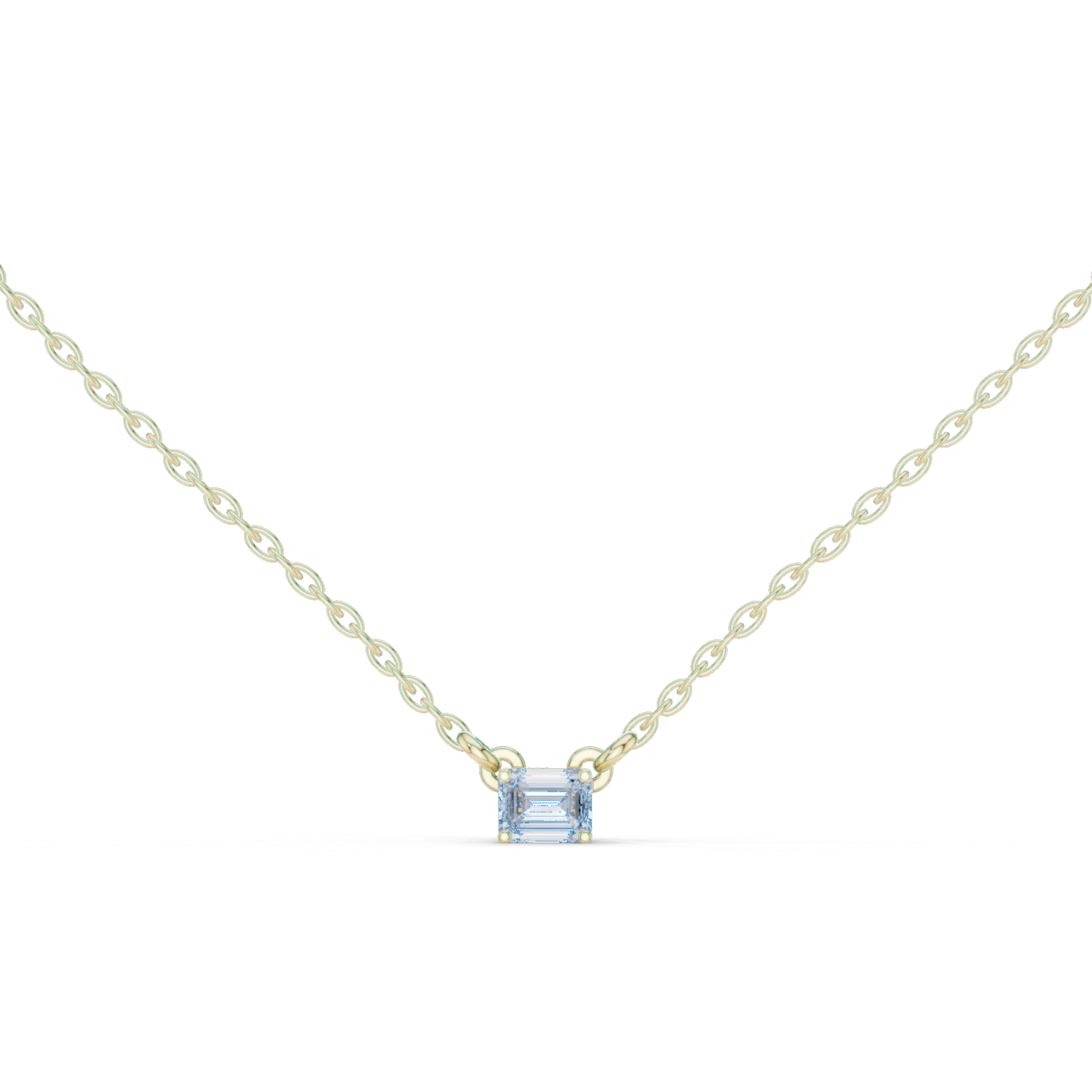 Emerald-Cut Diamond Pendant