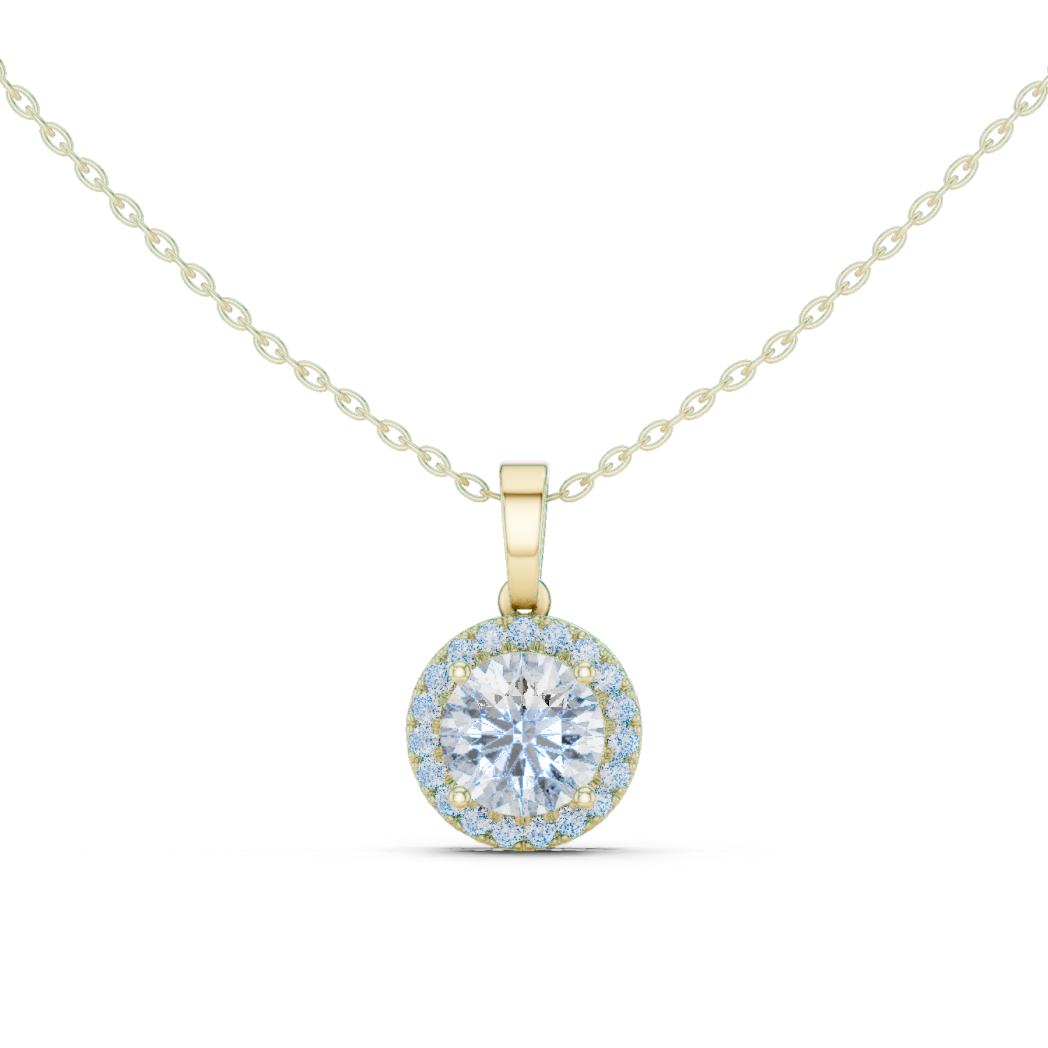 Dazzling Round Diamond Pendant