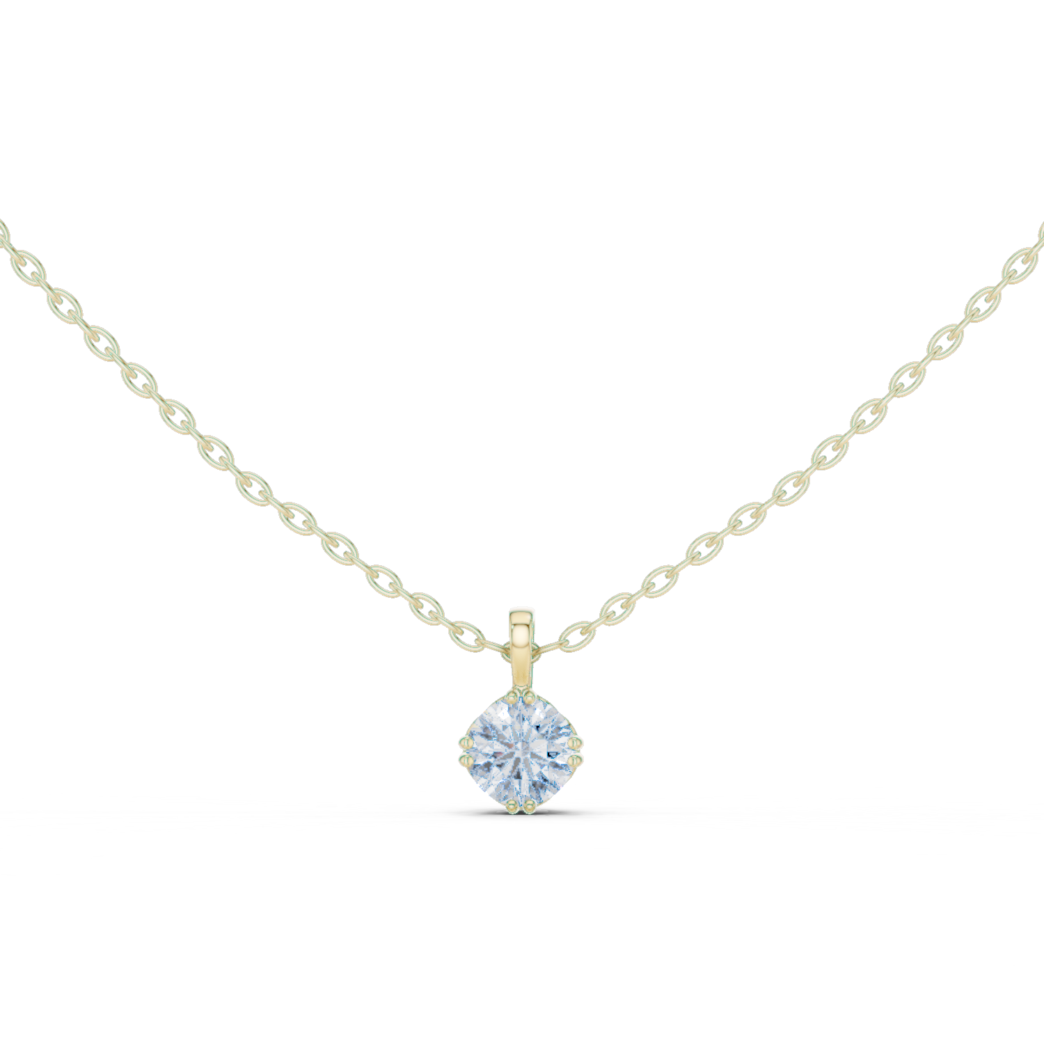 Round-Cut Diamond Solitaire Pendant