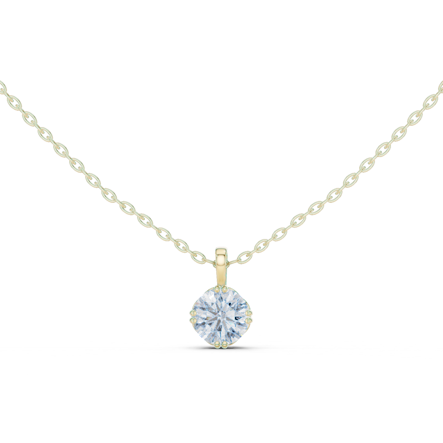 Cushion-Cut Diamond Pendant