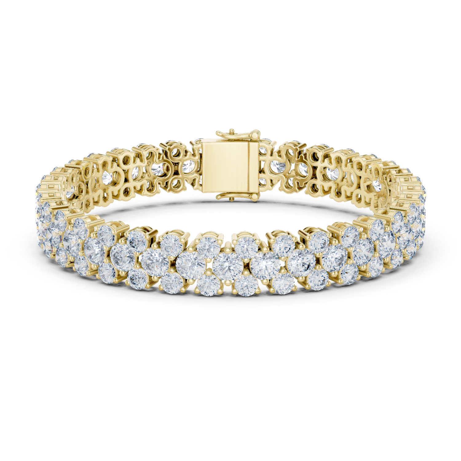 Cluster Diamond Tennis Bracelet