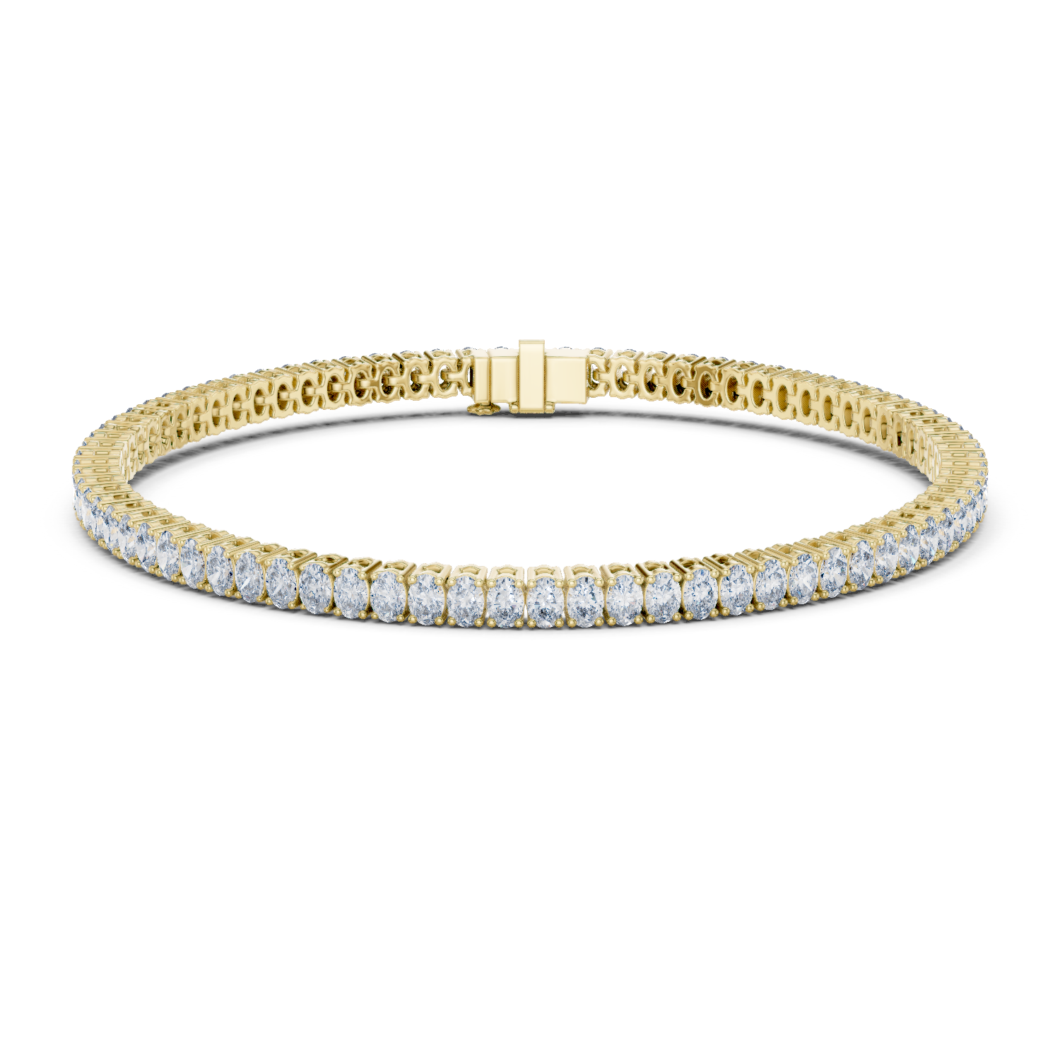 Oval-Cut Diamond Tennis Bracelet