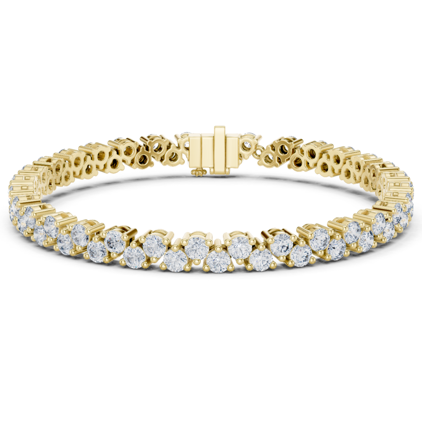 Floral-Inspired Diamond Tennis Bracelet