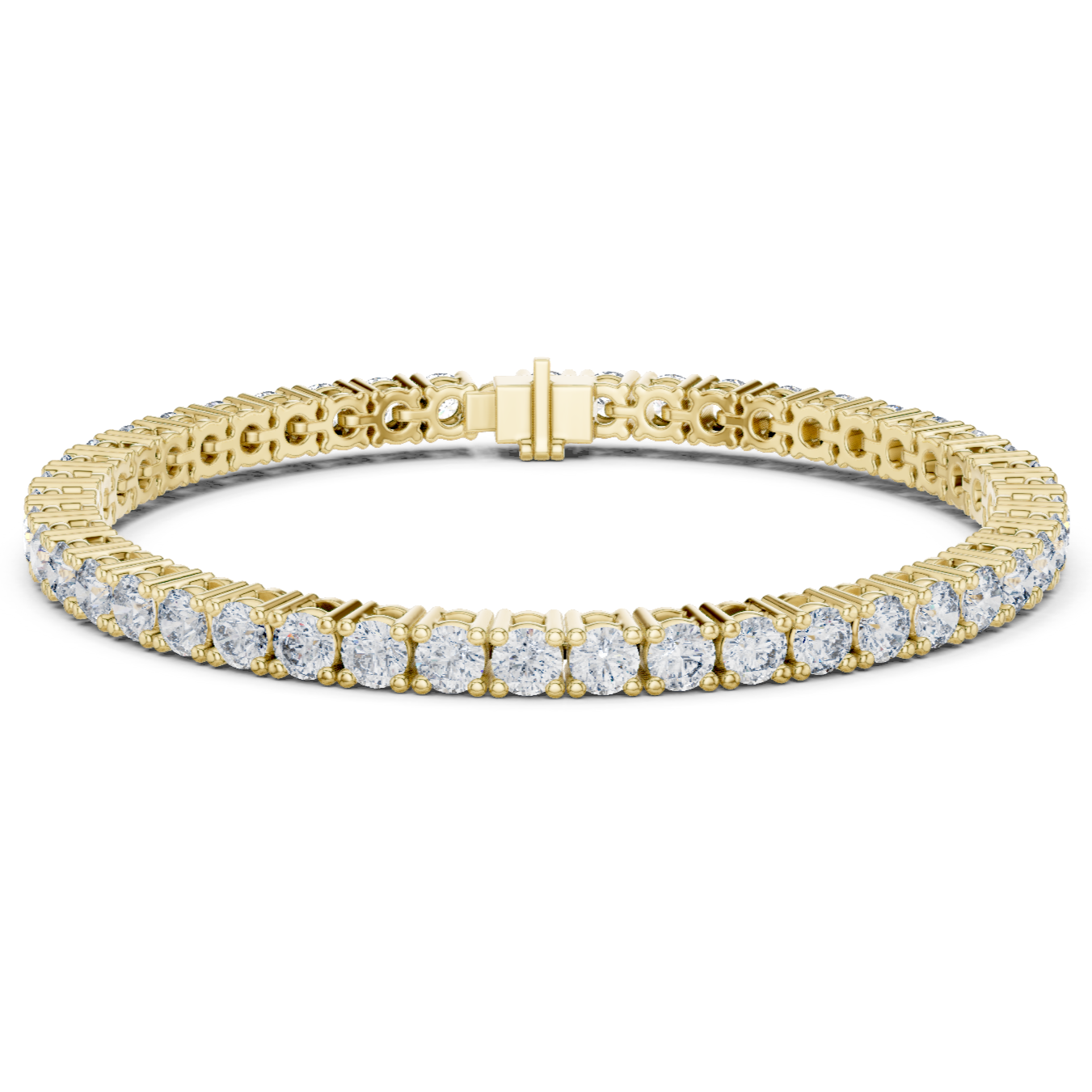 Bracelet with round diamonds in a tennis style.