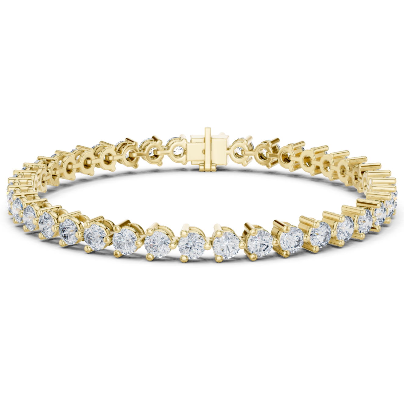 Featuring a Continuous Row of Round Brilliant Diamonds
