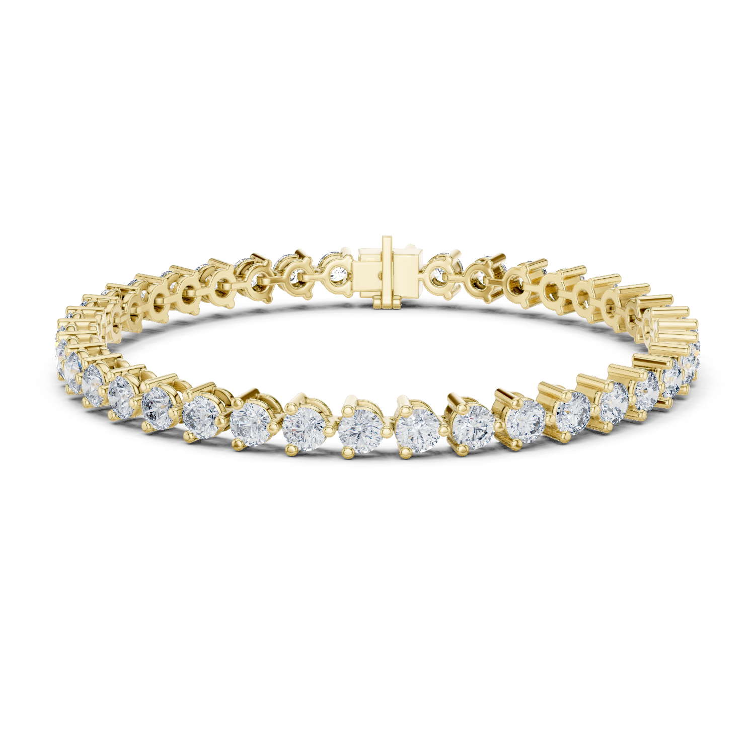 Featuring a Continuous Row of Round Brilliant Diamonds