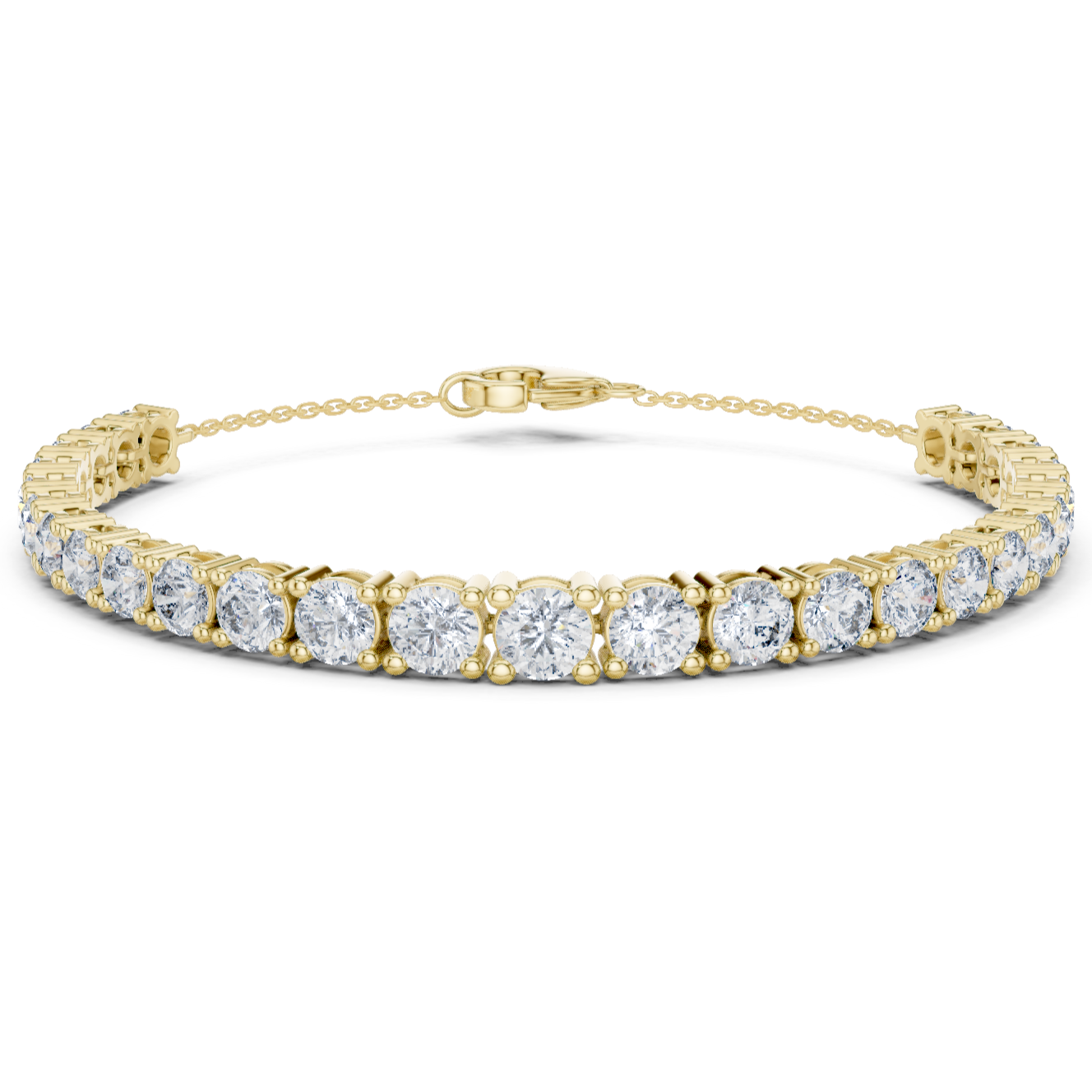 Round Diamond Prong-Set Tennis Bracelet