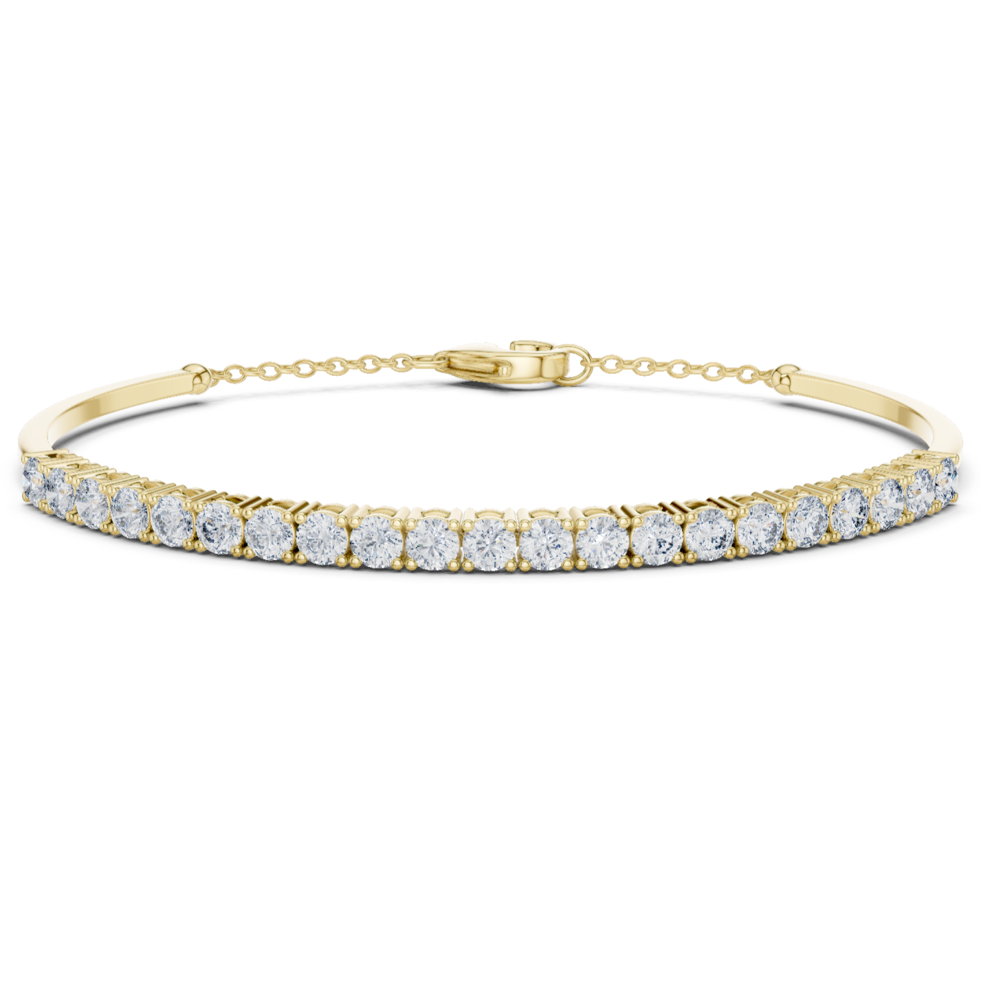 Prong-Set Round Diamond Chain Bracelet
