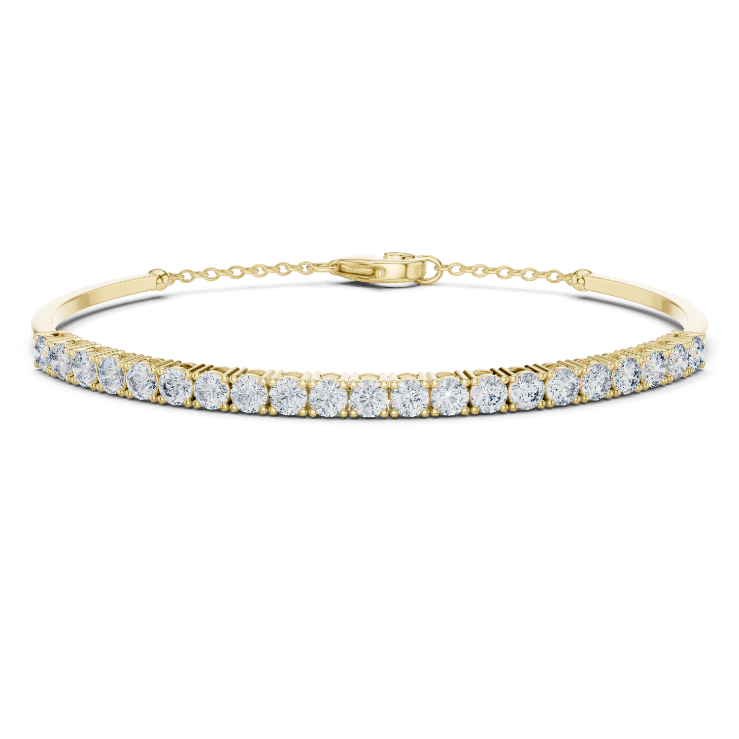 Prong-Set Round Diamond Chain Bracelet
