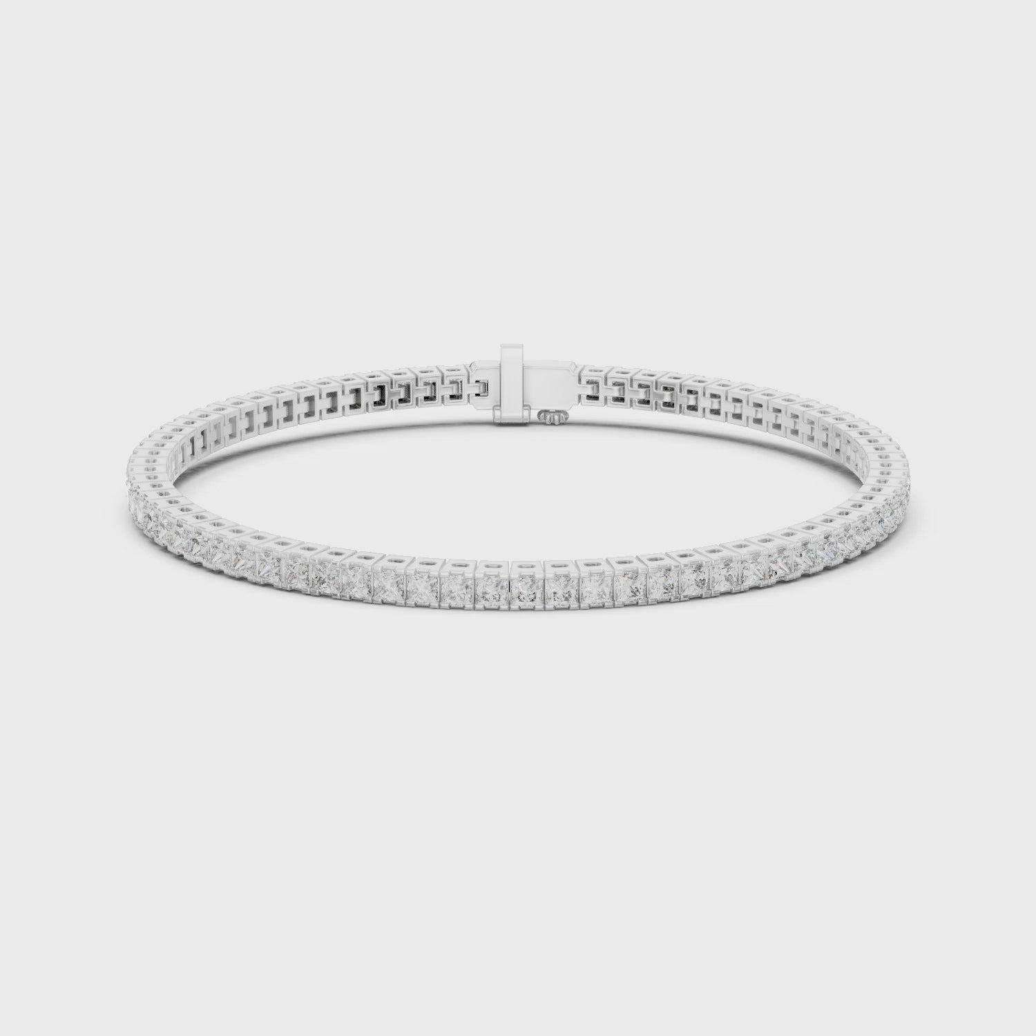 Eternal Elegance Princess-Cut Diamond Bracelet
