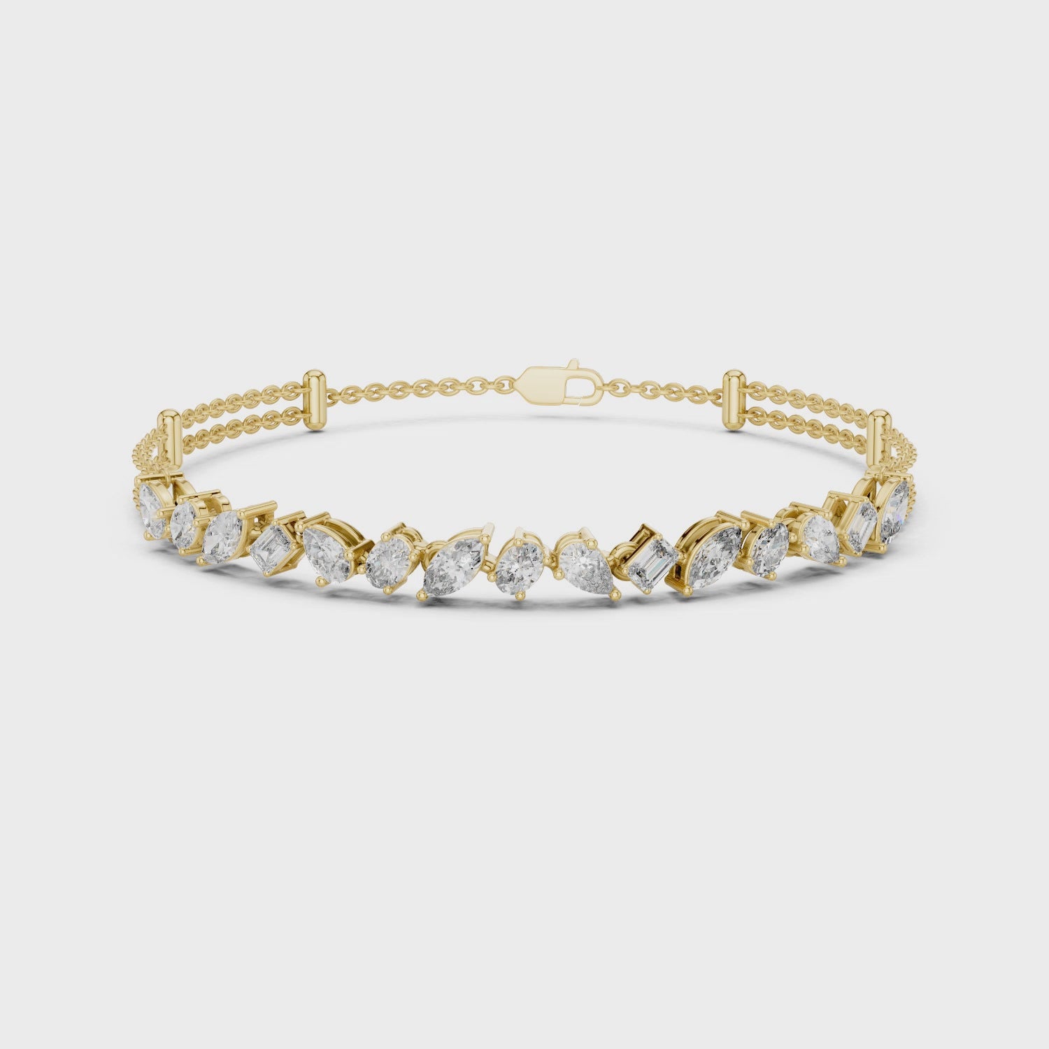 Starlit Symphony Multi-Cut Diamond Bracelet