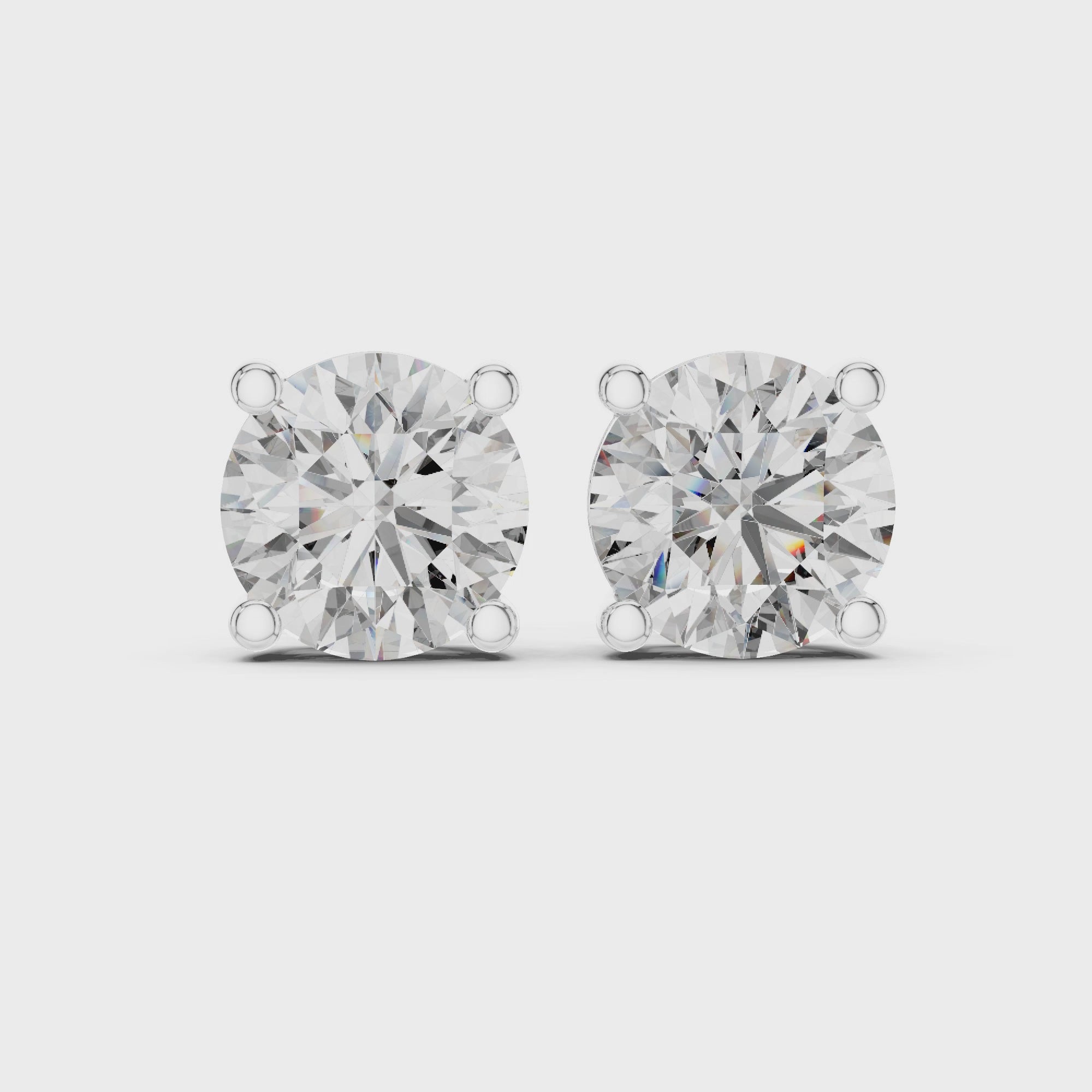 Oval Diamond Earrings