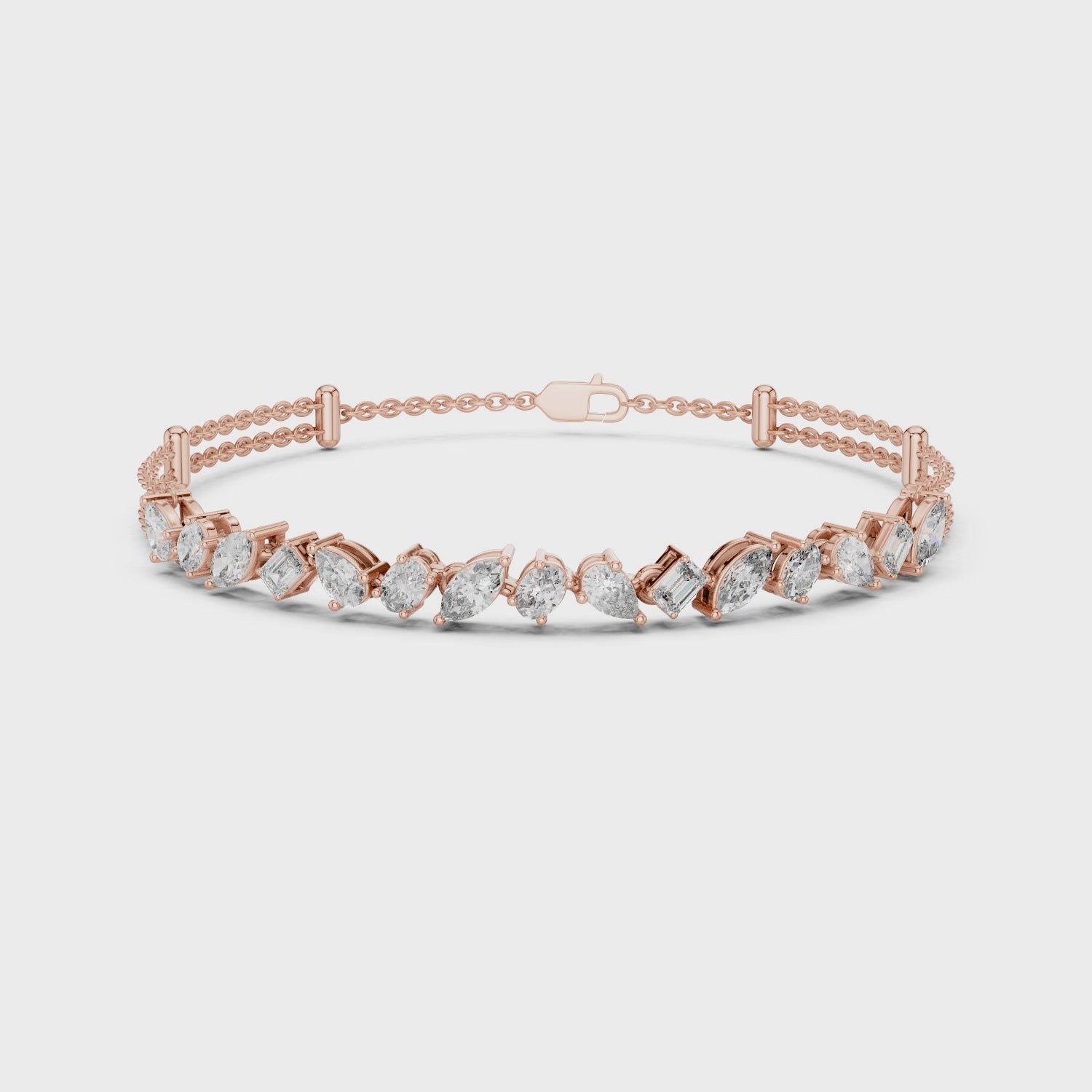 Starlit Symphony Multi-Cut Diamond Bracelet