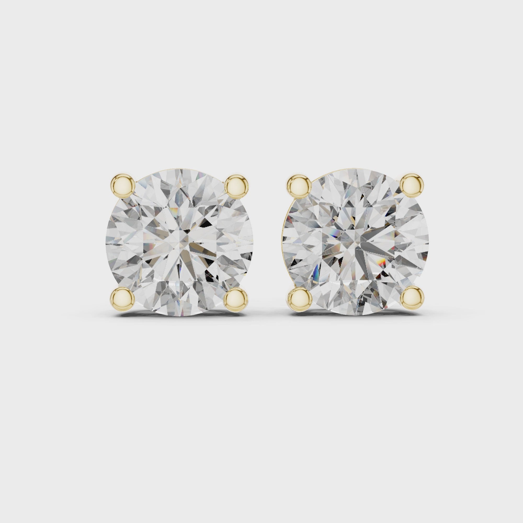 Oval Diamond Earrings