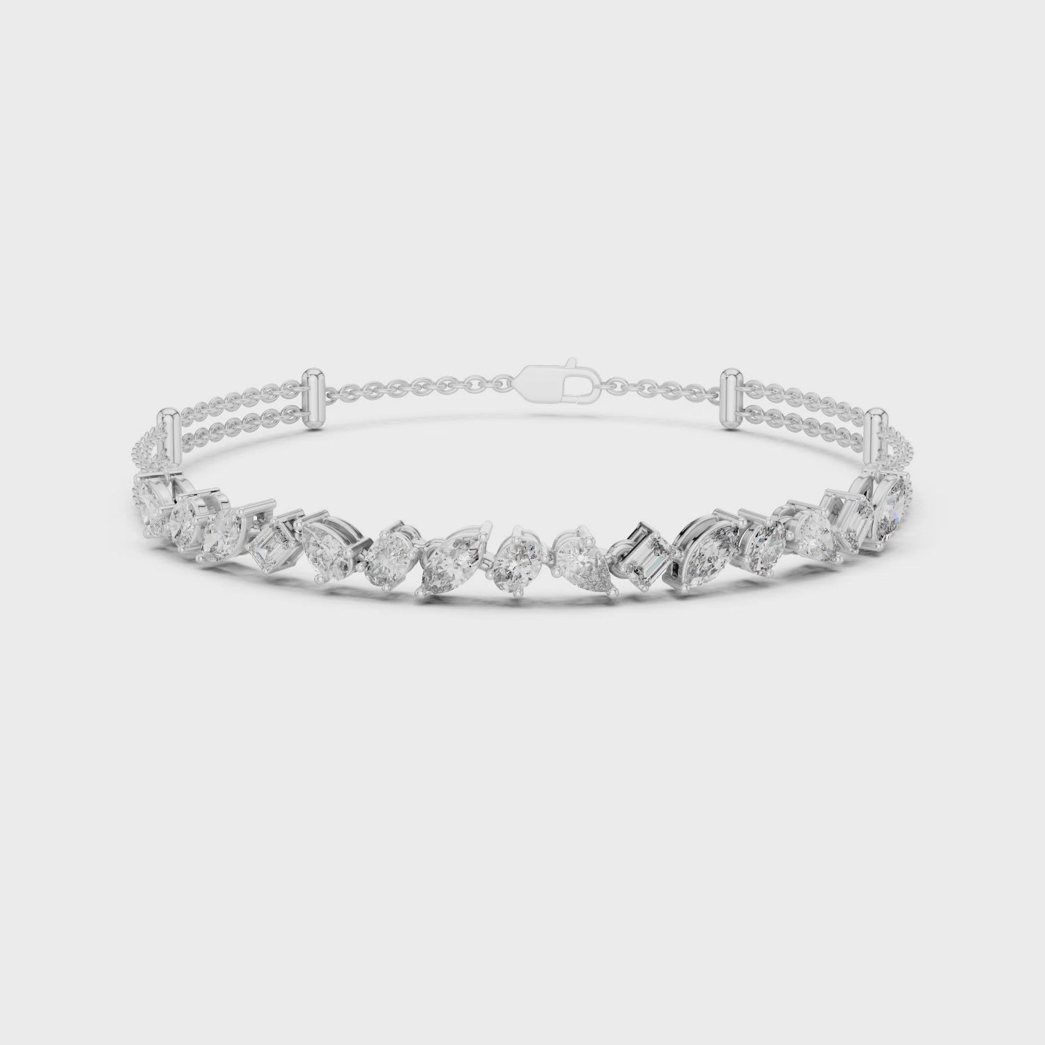 Starlit Symphony Multi-Cut Diamond Bracelet